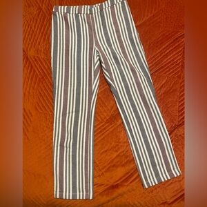Free People blue white and maroon vertical striped ankle pant size women’s 4